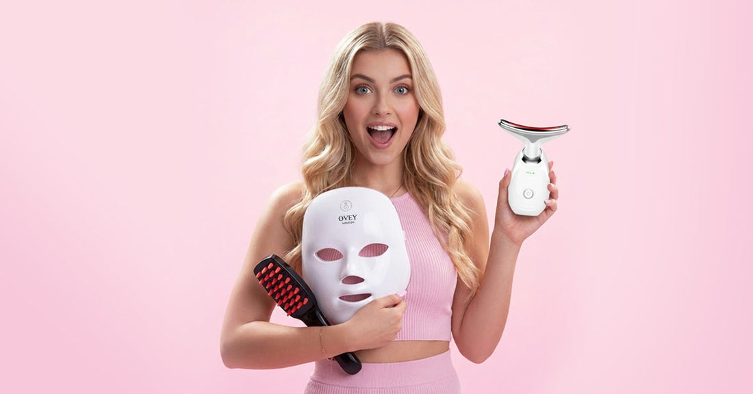 Ovey Youth Restoring LED Face & Neck Massager | Anti-Aging Skincare Tool