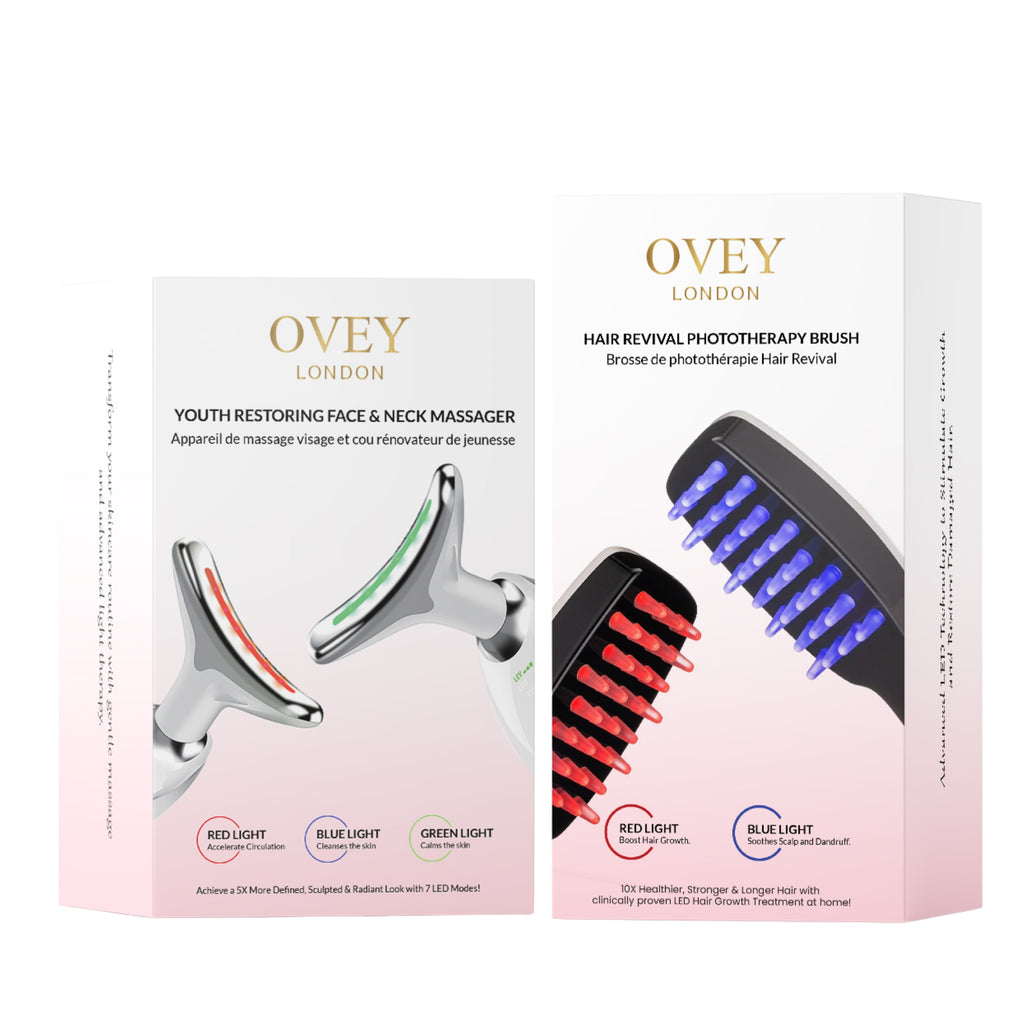 YOUTH RESTORING FACE AND NECK MASSAGER + HAIR REVIVAL PHOTOTHERAPY BRUSH